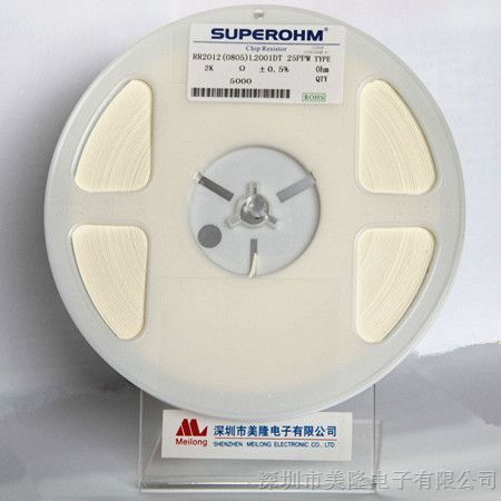 供应SUPEROHM 0.5%低温漂贴片电阻，0805D2K-25PPM高精密贴片电阻