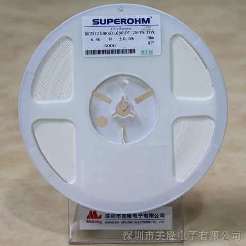 供应SUPEROHM低温漂贴片电阻，0805D6.8K-25PPM高精密贴片电阻