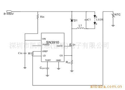 供应LED日光灯恒流IC 全电压输入 SN3910