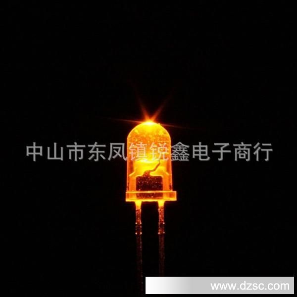 5mm圆头黄光LED灯珠 **3