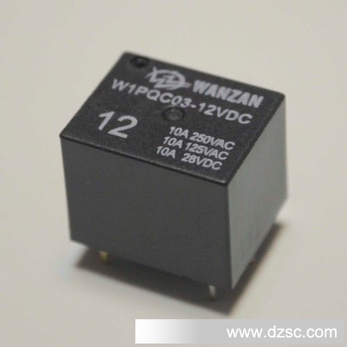 万展 W1PQC03-12VDC-1C 5脚 电磁 继电器 小体积 10A PCB电路板用