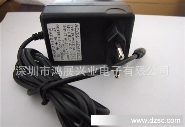 厂家直供  电源适配器5V-12V1.5A足功率欧规开关电源