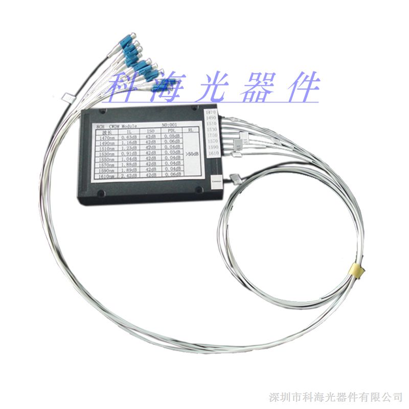 供应 粗波分复用器 滤波片波分复用器 多通道CWDM 1*8