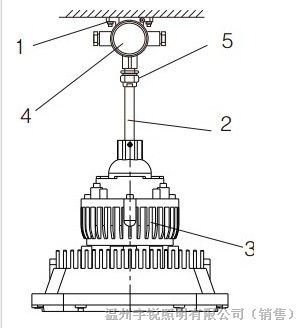 BLD8060A防爆LED灯结构图