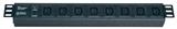 19" IEC320 C13 8位 过载保护器与电源指示灯 黑色