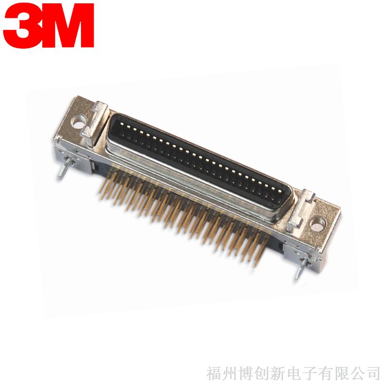 供应原装3M 10250-52A2PL弯针10250-6202 SCSI-50P 板端连接器 50芯接插件