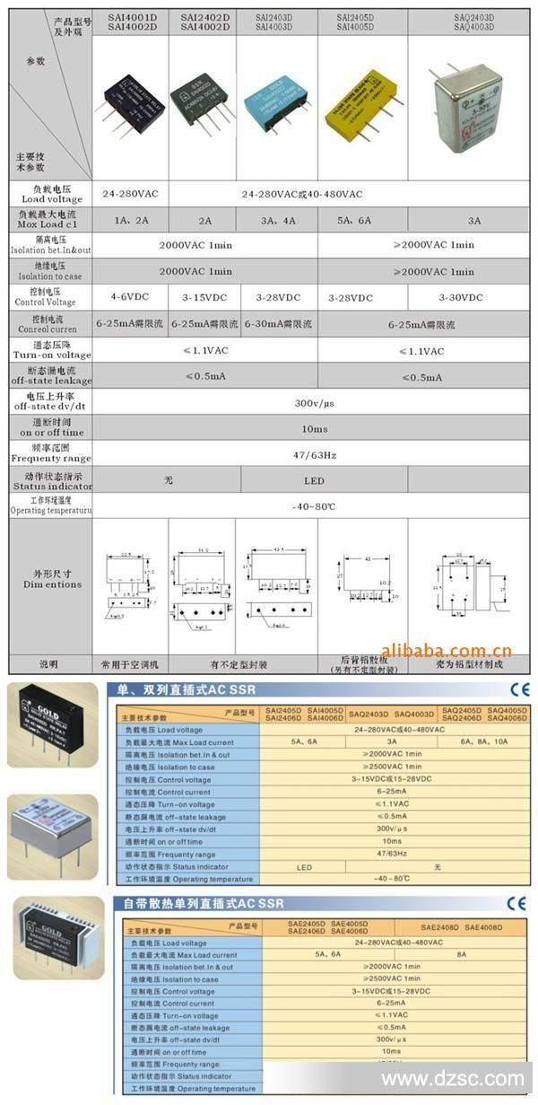 [SAI单列双列直插式固态][单列自带散热器固态]