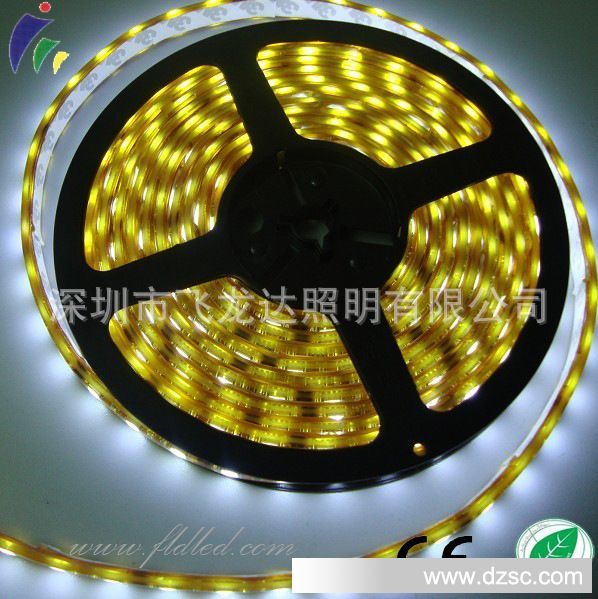 厂家生产3528黄色防水LED灯条　2700-3500Ｋ　暖白　ＬＥＤ软灯