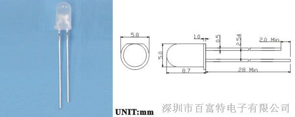 白色雾状蓝光LED