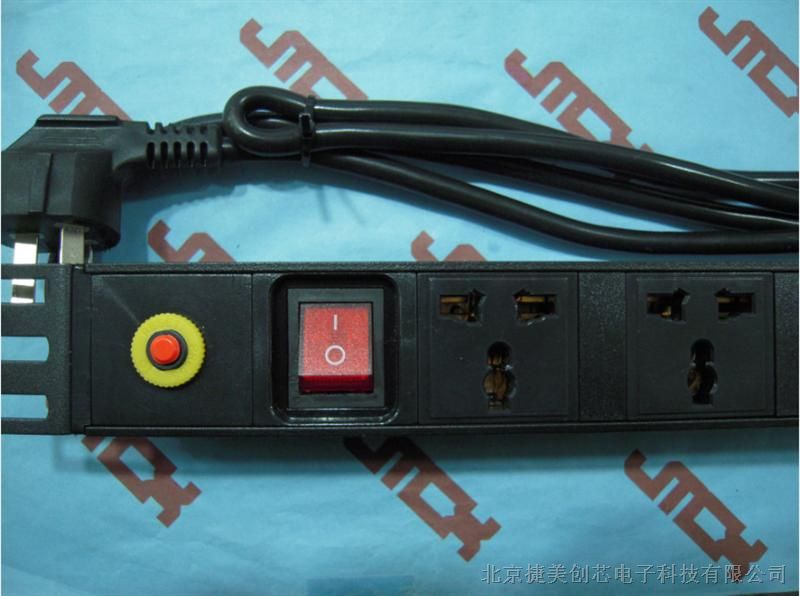 PDU电源 机柜插座 带灯防雷PDU 带开关6位 电源插座 接线板2米