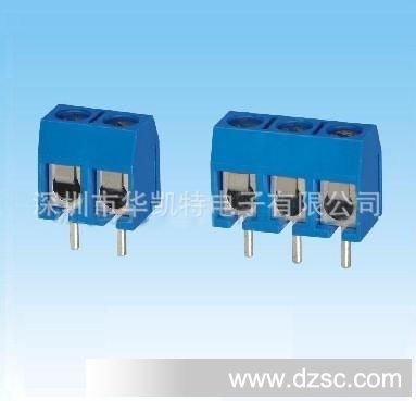 供应直插PCB接线端子，301-5.0，2位-24位，蓝色，PBT材料端子