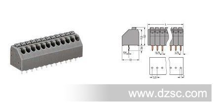 原装万可WAGO 250-107/000-016  1线 PCB 接线端子 1个前焊针