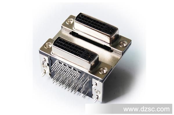D-SUB连接器双胞胎DVI24+5插板式接插件公座母座