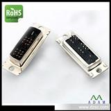 DVI弯头接口东莞厂家生产　DVI 18+1 90度弯脚*插座*