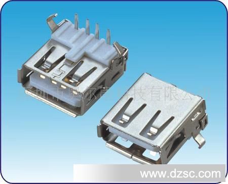 USB-AF90度母座插板连接器