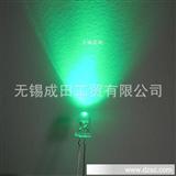 信号灯专用5mm圆头白发翠绿LED灯珠，F5白发纯绿LED