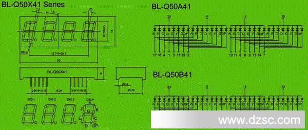 led display china | 0.5 inch 7 segment  Package diagram