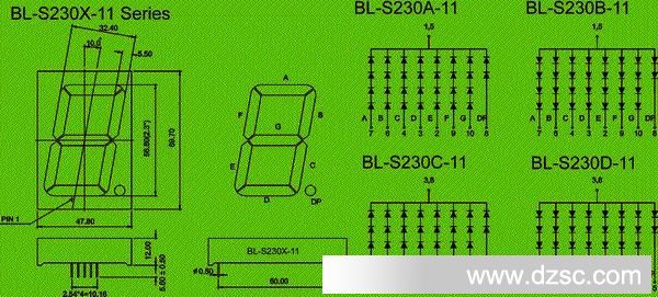 led manufacturer | seven segment LED Package diagram