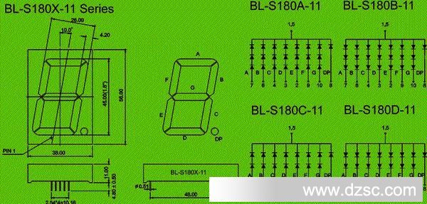 electronic component suppliers | 1.8 inch LED Package diagram