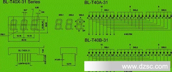 led segment | three digit | 0.40 inch Package diagram