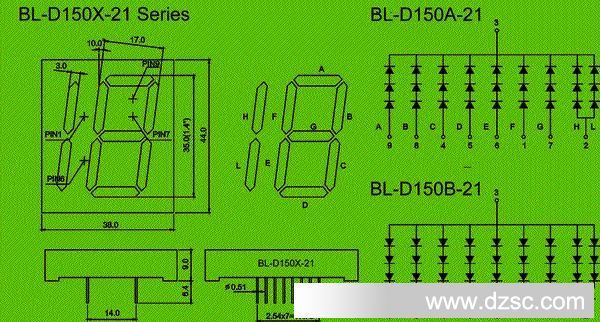 7 segment display | 2 digit | 1.50 inch white and blue Package diagram