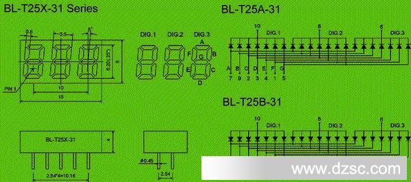 3 digit led display  Package diagram