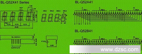 7 segment display | 0.52 inch Package diagram