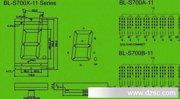 large 7 segment display | 7 inch Package diagram