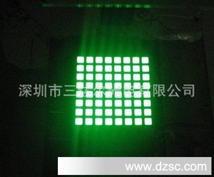广州厂家直供8*8方点发光绿光LED点阵模块