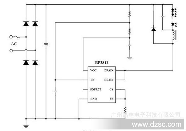 代理BP2812-非隔离降压型 LED 恒流控制器，效率90%以上