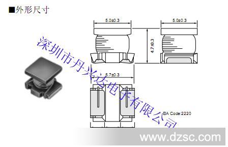 村田扼流用大电流型绕线贴片电感 LQH55DN101M03L*