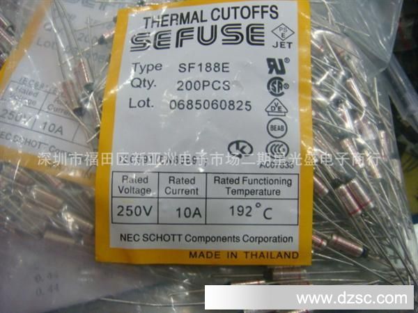 【全新原装】10A250V NEC温度保险丝SF188E  192度