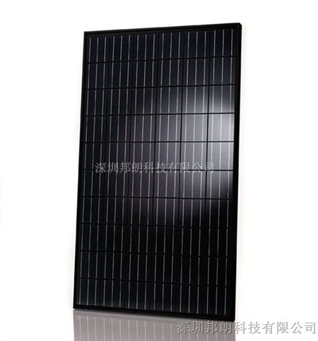 供应黑色边框太阳能电池板 输出功率230-250W 高效单晶
