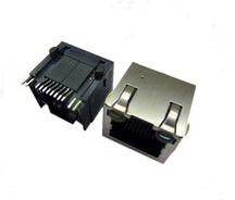 网络连接器带LED屏蔽|SMT网络插座