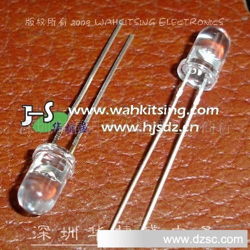 直插LED 5MM 白发黄 LED 二极管