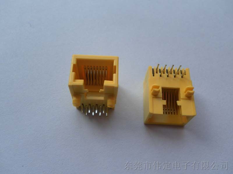 东莞RG45工厂直供白色RJ45连接器网线母头8针10P8C网口
