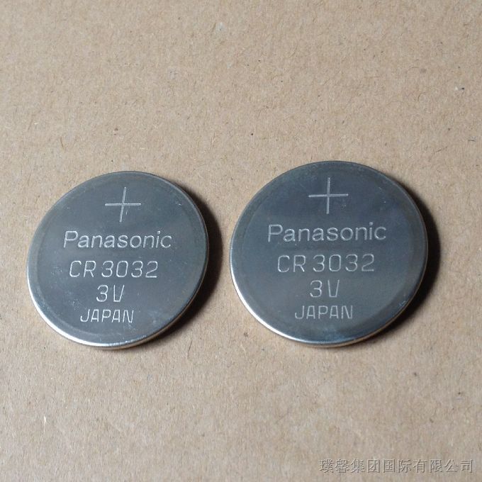 供应Panasonic松下锂离子纽扣电池CR3032（3V 30 X 3.2 MM 500mA），CR2354、CR2032