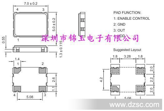 DSO0753SK,、DSO221SN,、DSO321SN振荡器