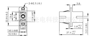 模型参照图_SC单联有耳适配器