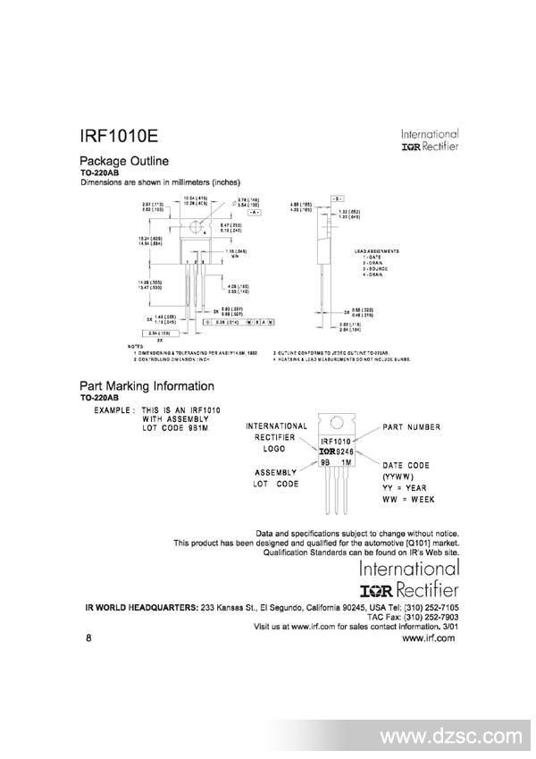 IRF1010E8