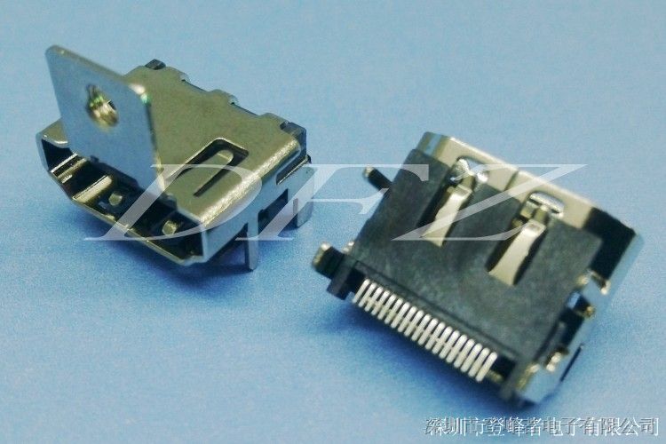 供应 HDMI 带耳螺丝孔 孔高13.38 SMT母座