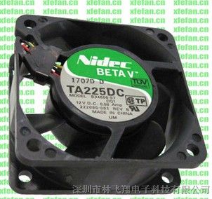ӦNidecϿ 6CMɢȷ 12V 0.58A TA225DC 2