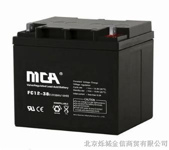 供应FC12-38锐牌蓄电池报价/MCA锐牌蓄电池12V38AH价格/尺寸