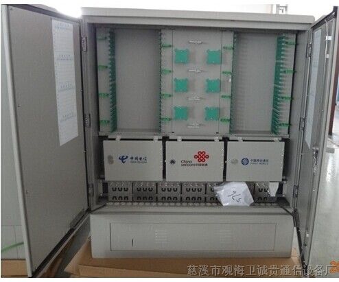 供应室外防水SMC576芯三网合一光缆交接箱 型号 内部功能