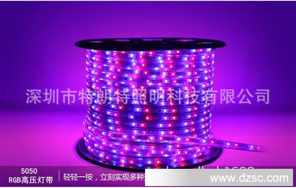 深圳LED厂家直销l 5050RGB软灯条 高压软光条 120V 柔性LED灯带