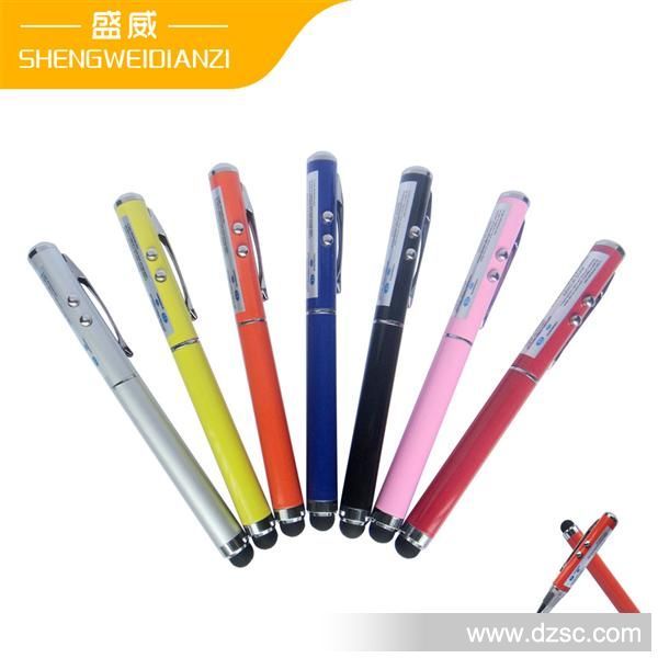 LED电容触屏笔 激光镭射笔 手机触摸控笔 iphone ipad手写圆珠笔