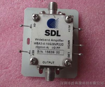 供应SDL WBA3-4-15G28VP22D 0.1-18GHz 23dB SMA低噪声微波宽带放大器