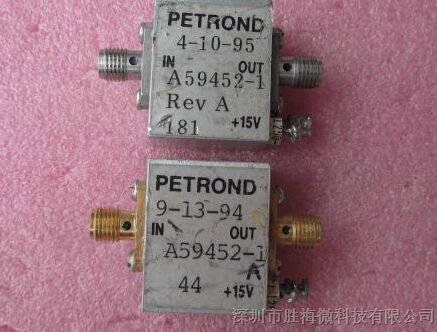 供应美国PETROND A59452-1 250-2200MHz 20dB SMA 低噪声微波放大器