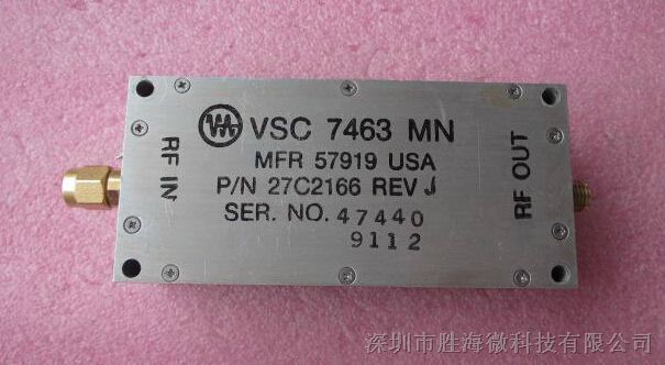 供应美国VSC进口 27C2166 5.2-7.8GHz 30dB SMA接头 低噪声微波放大器