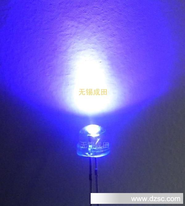 LED紫外线,UV紫光灯珠,F5mm草帽紫色395-420nm